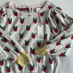 LoveShackFancy ISHA TOP Strawberry fields S